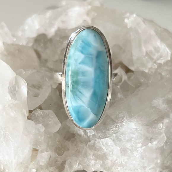 Sterling silver Larimar ring - Picture 9 of 10